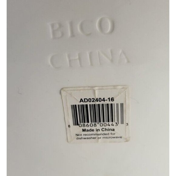 Christmas Snowman in Sweater Blue Snowflake Large Serving Bowl Homespun Holiday - Picture 5 of 10